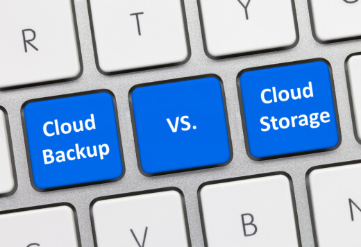 cloud storage vs. cloud backup